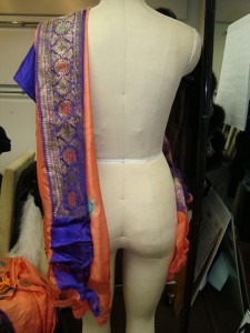 Sari drape 1 from back