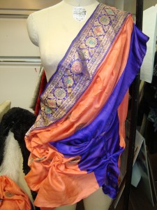 Sari drape 1 from front