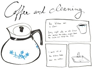 coffee and cleaning